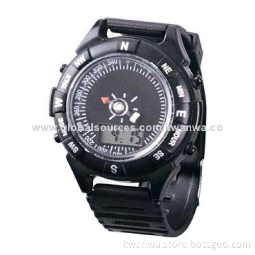 Shenzhen 2014 LCD Talking Watch with Time/Alarm Adjustable, Hourly Chime and Compass Function